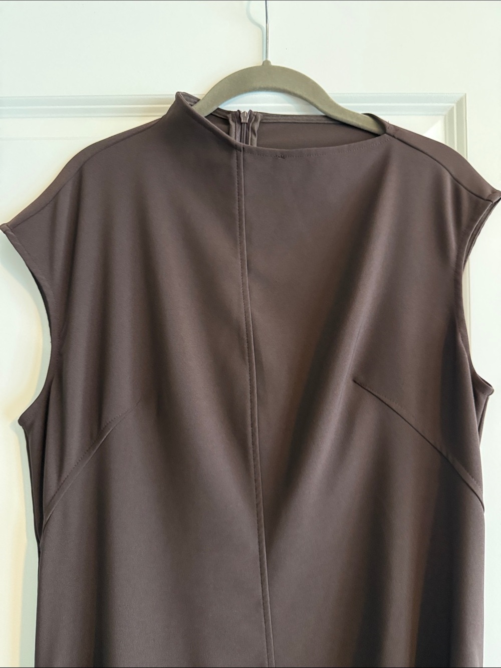 Commense Asymmetrical Neck Cap Sleeve Maxi Dress - Picture 9 of 13